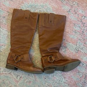 Nine West Camel Knee-High Leather Boots